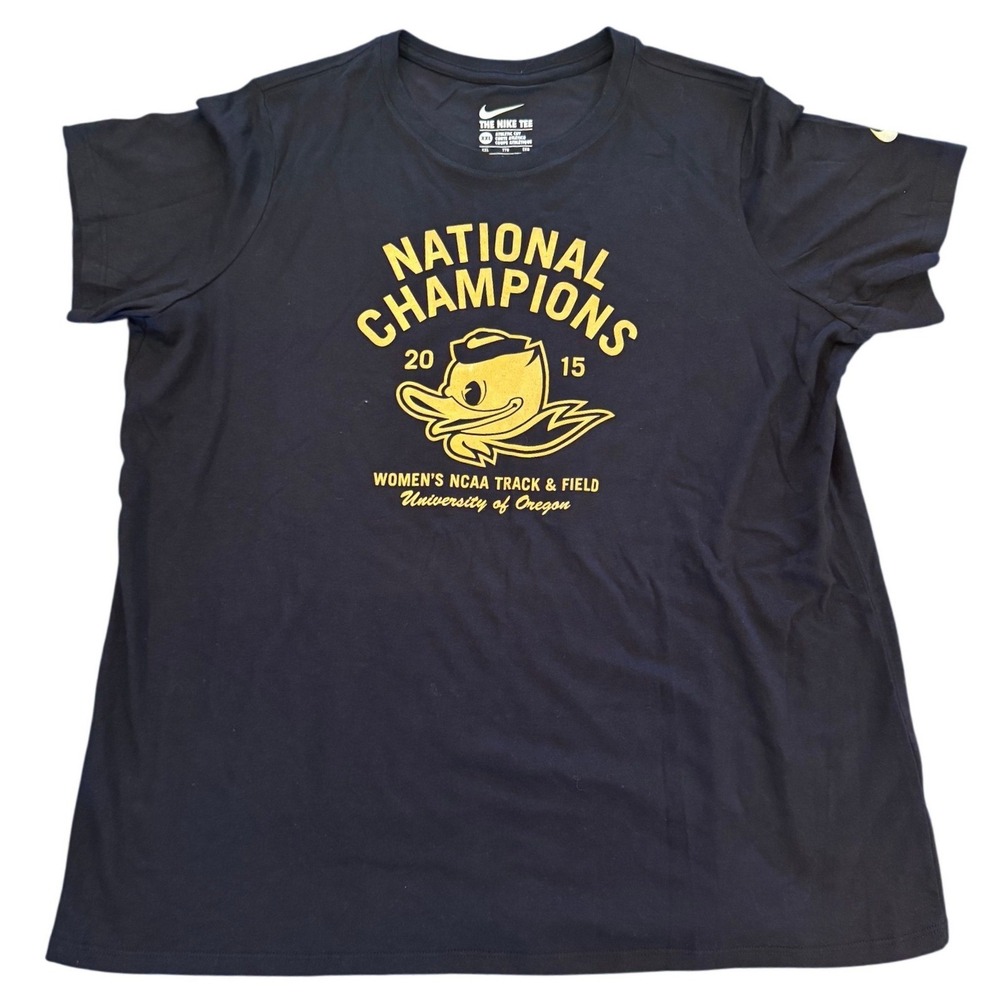 Nike Oregon Ducks 2015 National Champions Track & Field T-Shirt Black XXL